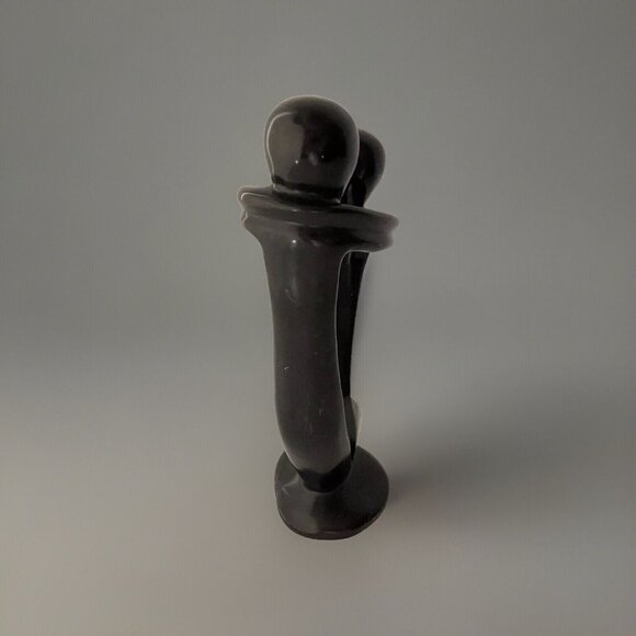 Abstract Hand Carved Kisii Soapstone Couple Figurine Art Sculpture Statue Kenya - Picture 12 of 12